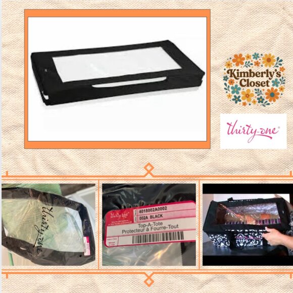 Thirty-One Gifts Top-A-Tote NWT Black for the Large Tote - Picture 1 of 3